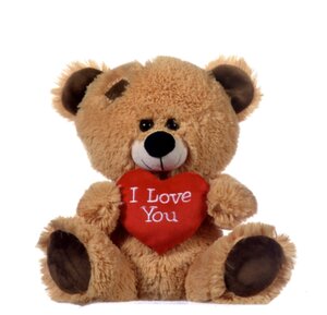 43cm Brown Bear with Red Heart