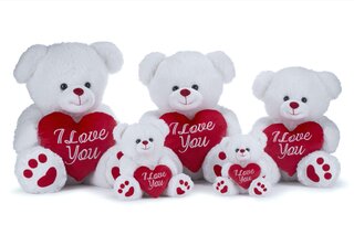 White Bear with Heart 20cm