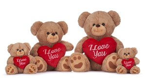 20cm Light Brown Bear with Heart